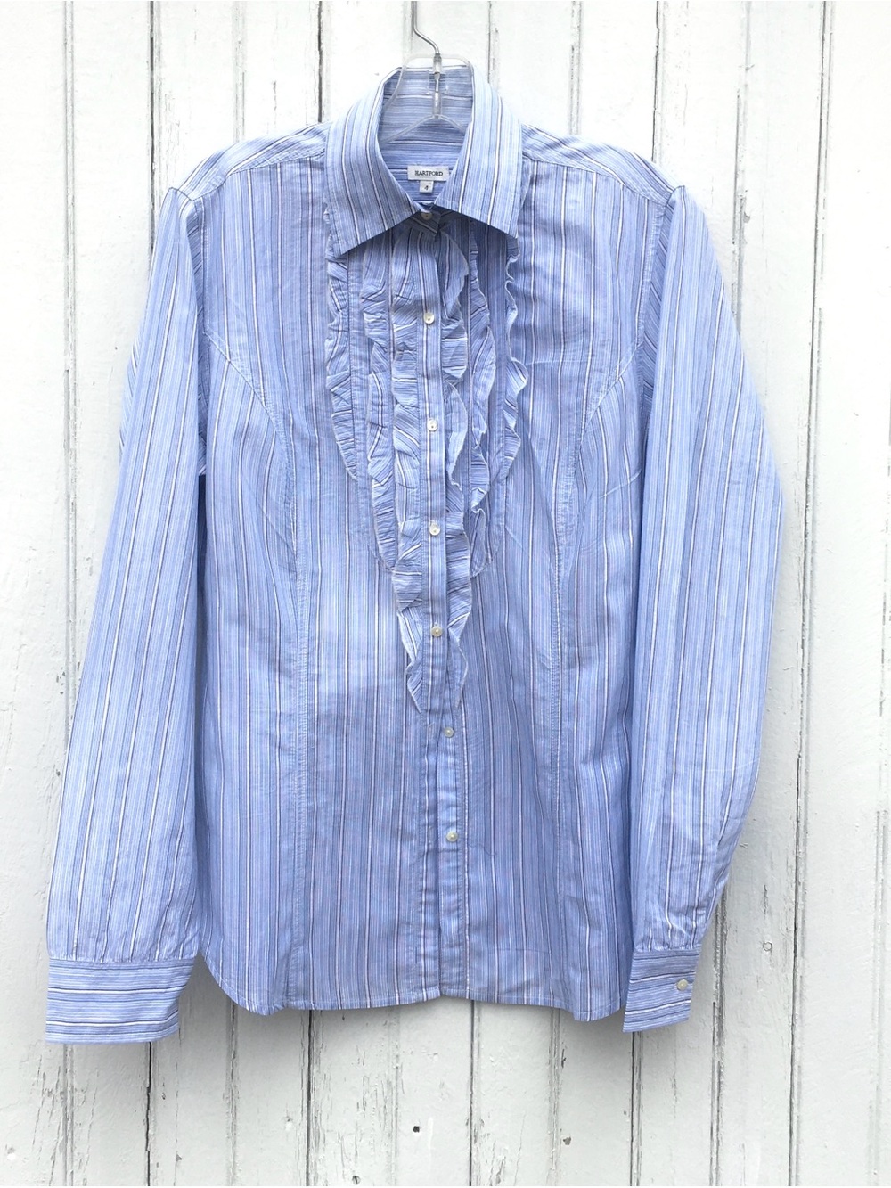 HARTFORD RUFFLE STRIPE BLOUSE - Picture 5 of 5